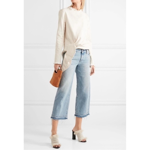 Simon Miller Denim - Simon Miller Kara Crop Jeans Women’s Size‎ 25 Wide Leg Low Rise Raw Hem